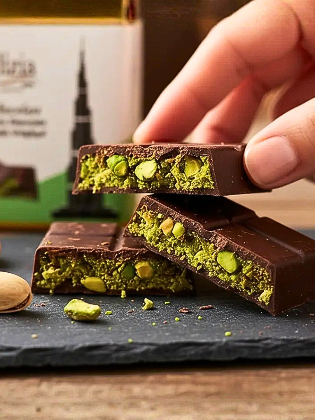 Delizia Dubai Pistachio Chocolate Bar