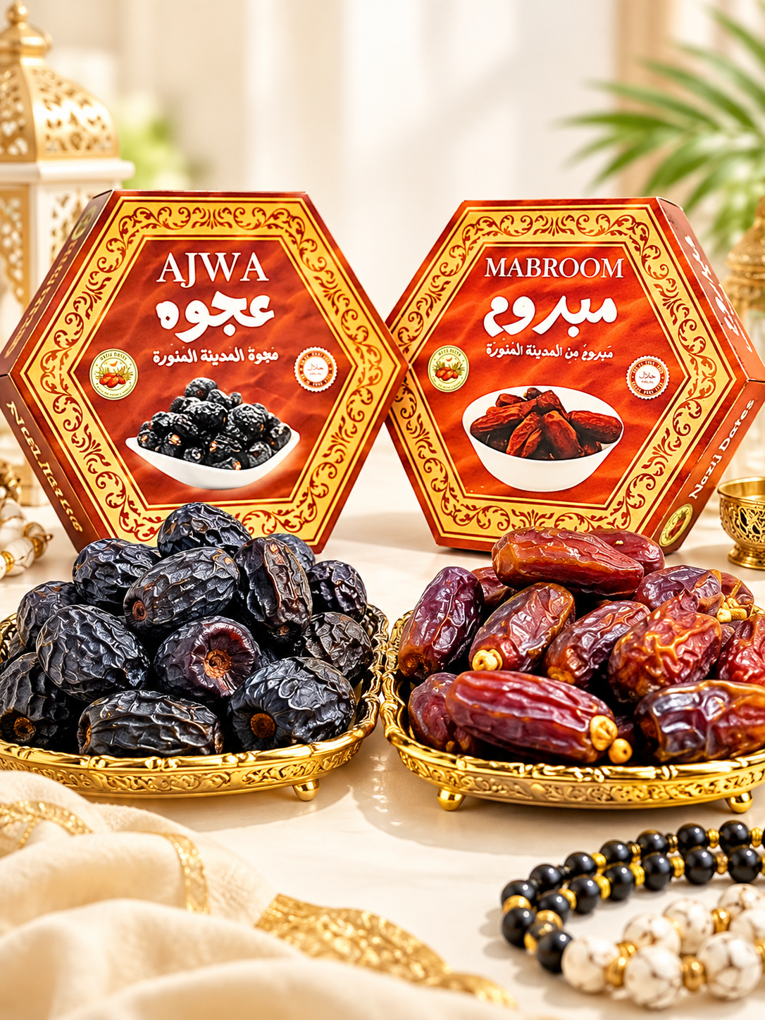 2 Khajoor Gift Box Combo – Ajwa & Mabroom