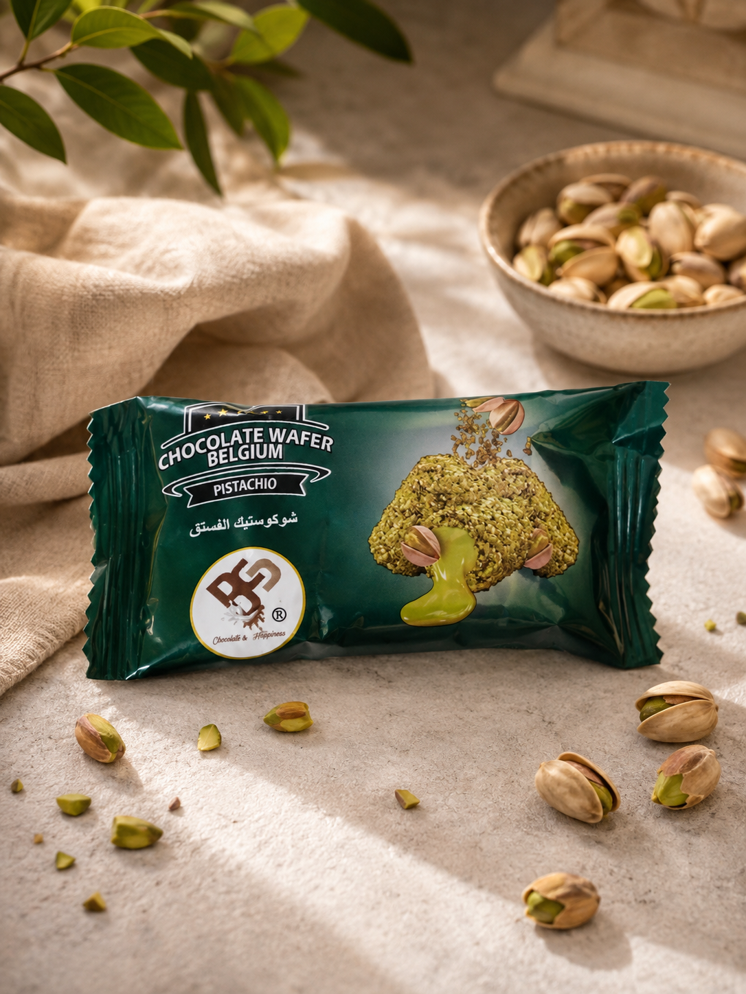 Premium BS Belgian Pistachio Chocolate Wafer