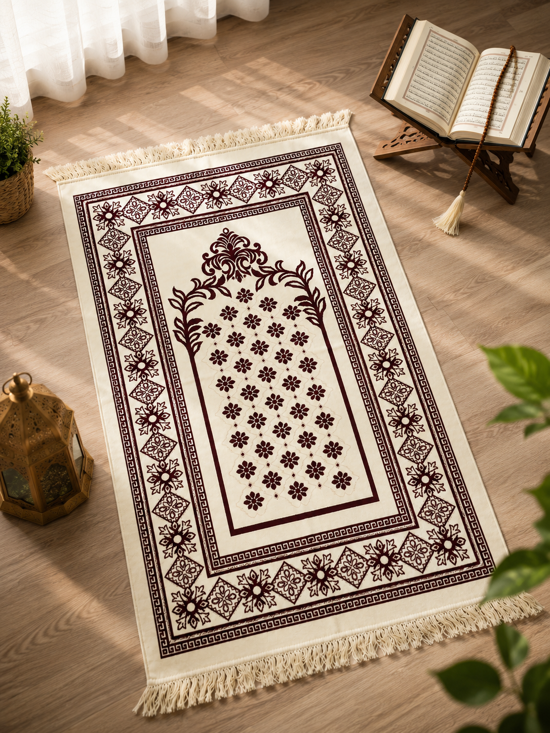 Premium Turkish Prayer Mat – Soft & Elegant Islamic Janamaz