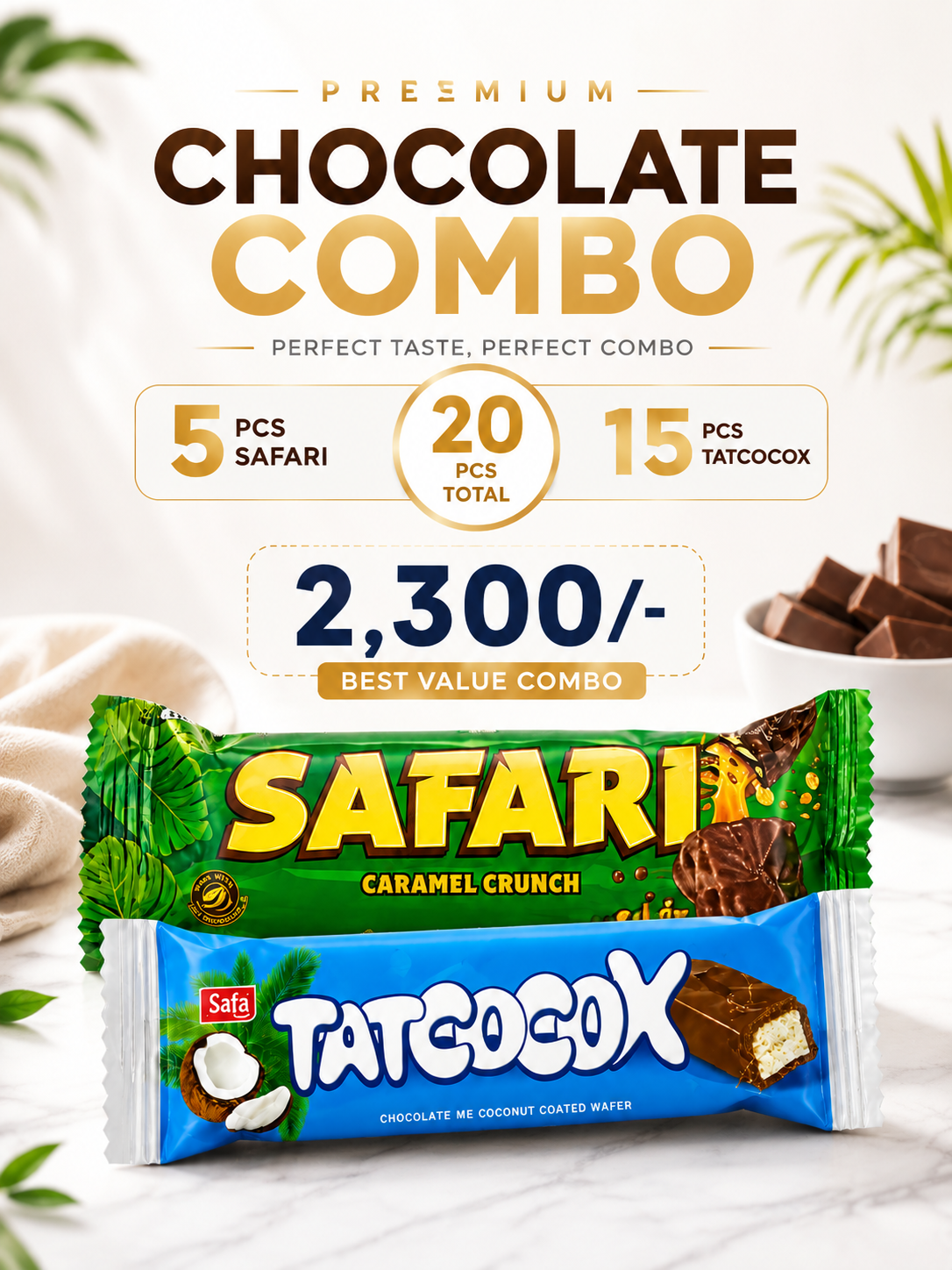 Safari & Tatcocox 20 Pcs Chocolate Combo