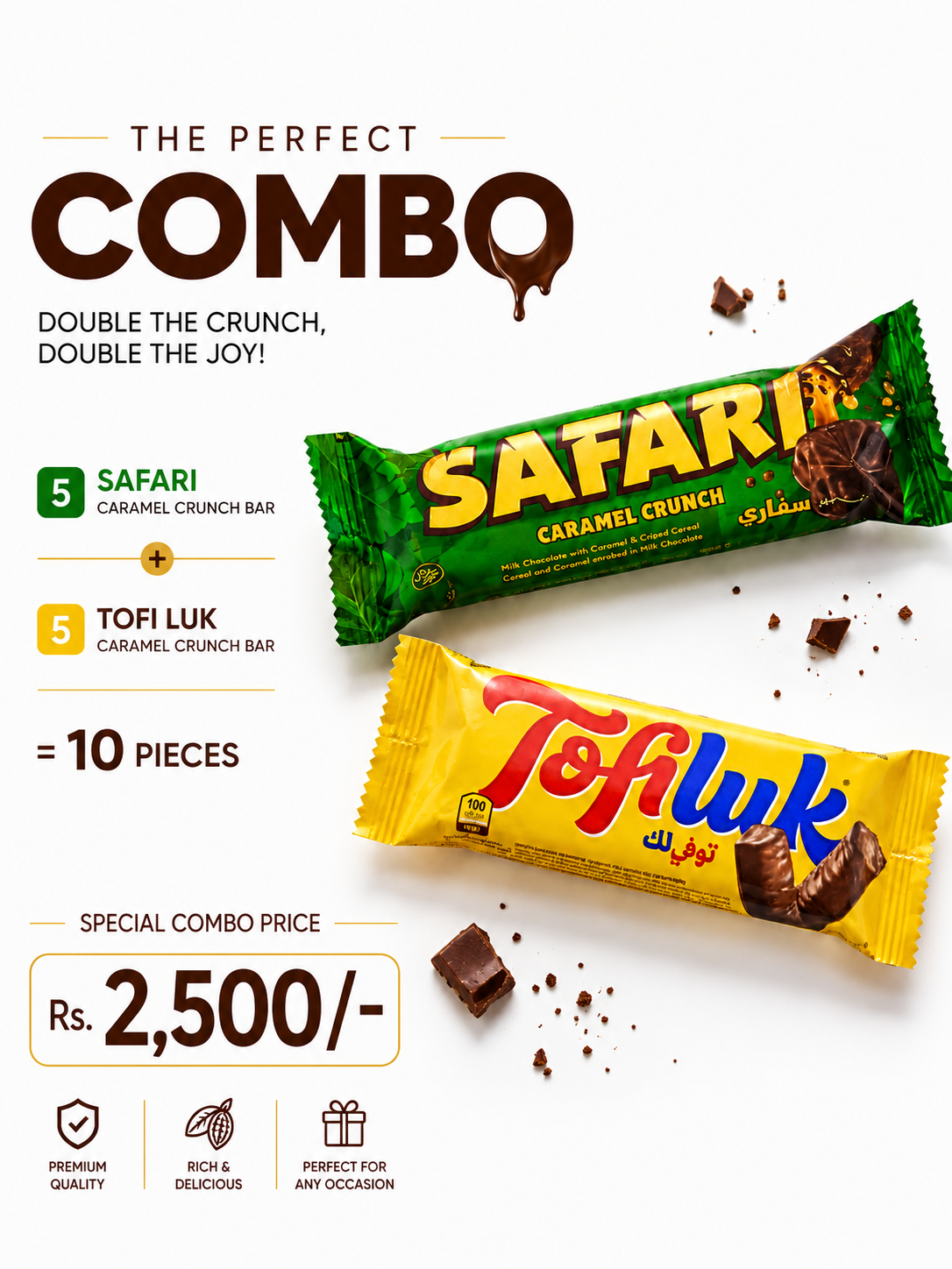 Safari & Tofi Luk Chocolate Combo Pack (10 Pieces)