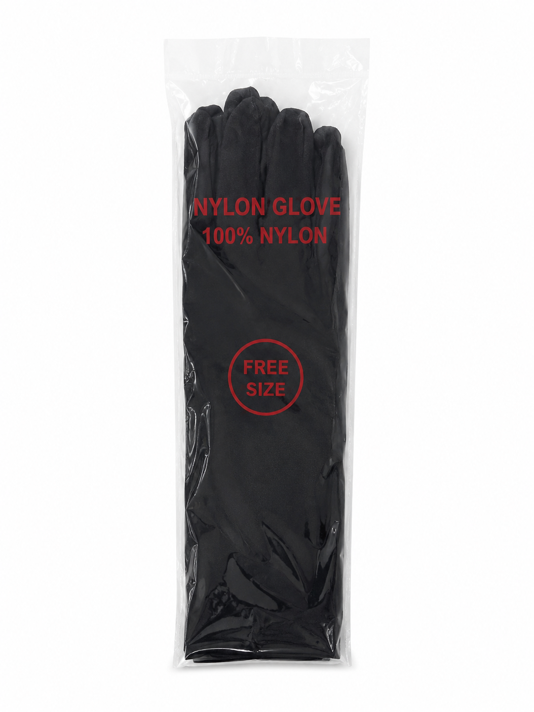 Women's Nylon Stretch Gloves for Hajj & Umrah – Free Size Modesty Gloves (Black)