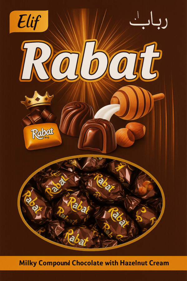 Elif Rabat Milky Compound Chocolate with Hazelnut Cream – Smooth & Nutty Delight