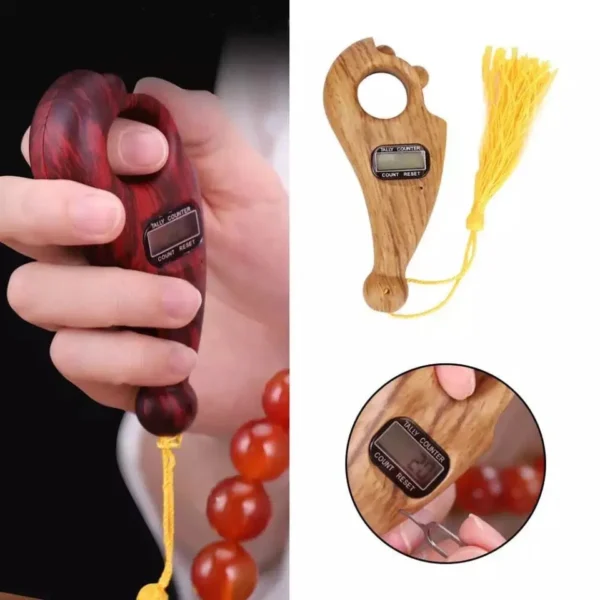 Rotating Digital Prayer Beads Counter – Portable Tasbeeh with LCD Display