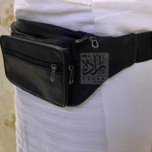 Black Leather Waist Belt