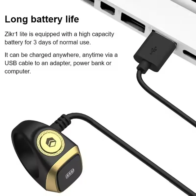 iQibla Zikr Ring Smart Tasbih Counter – 22mm