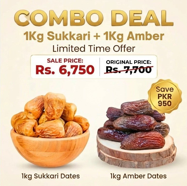 Sukkari and Amber Dates Combo Deal
