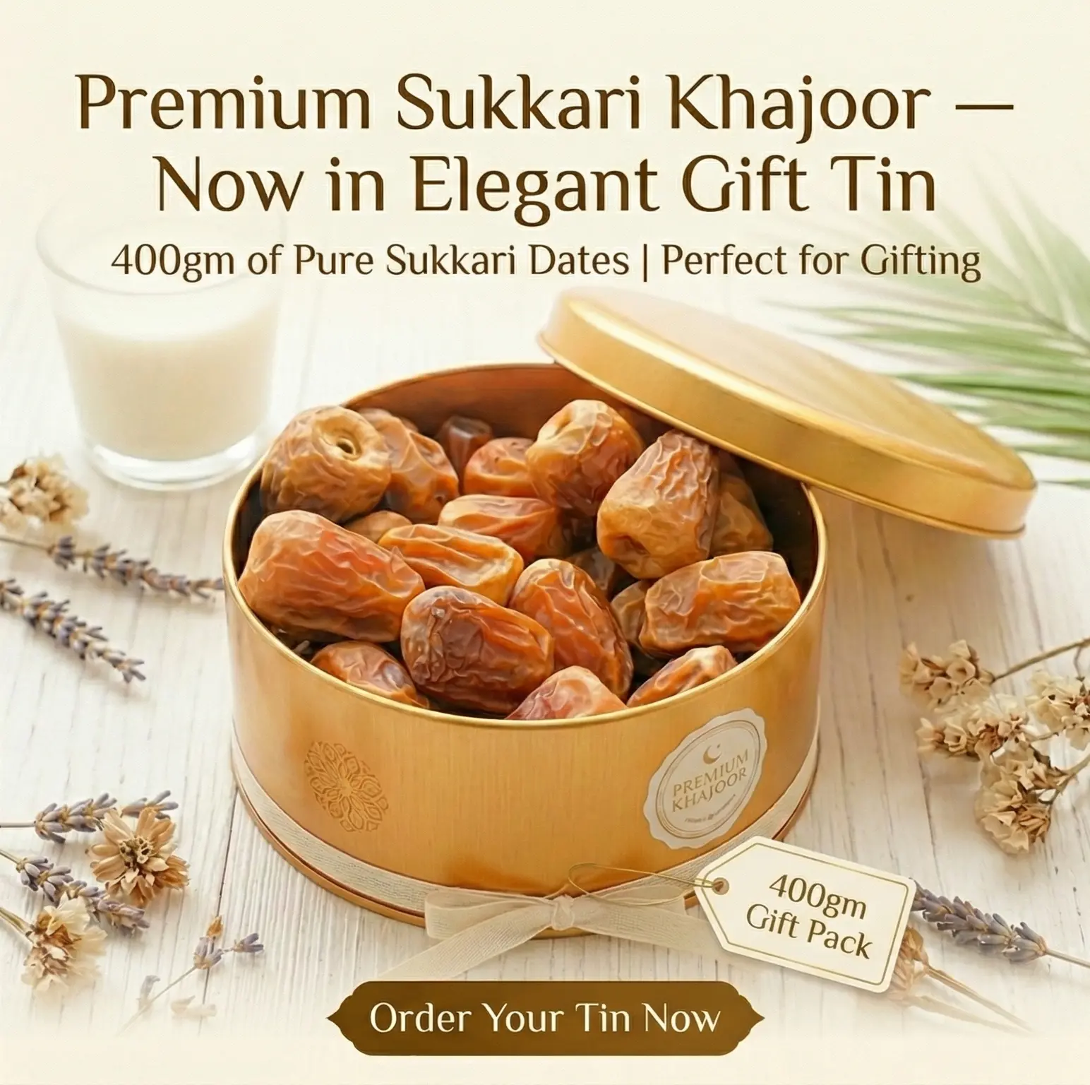 400g Luxury Date Gift Tin Box