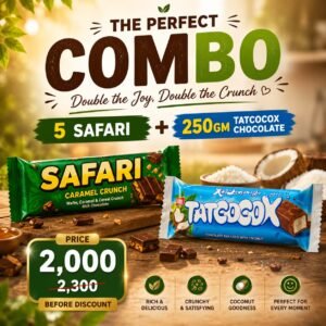 5 Safari Bars + Tatcocox 250g Combo Pack